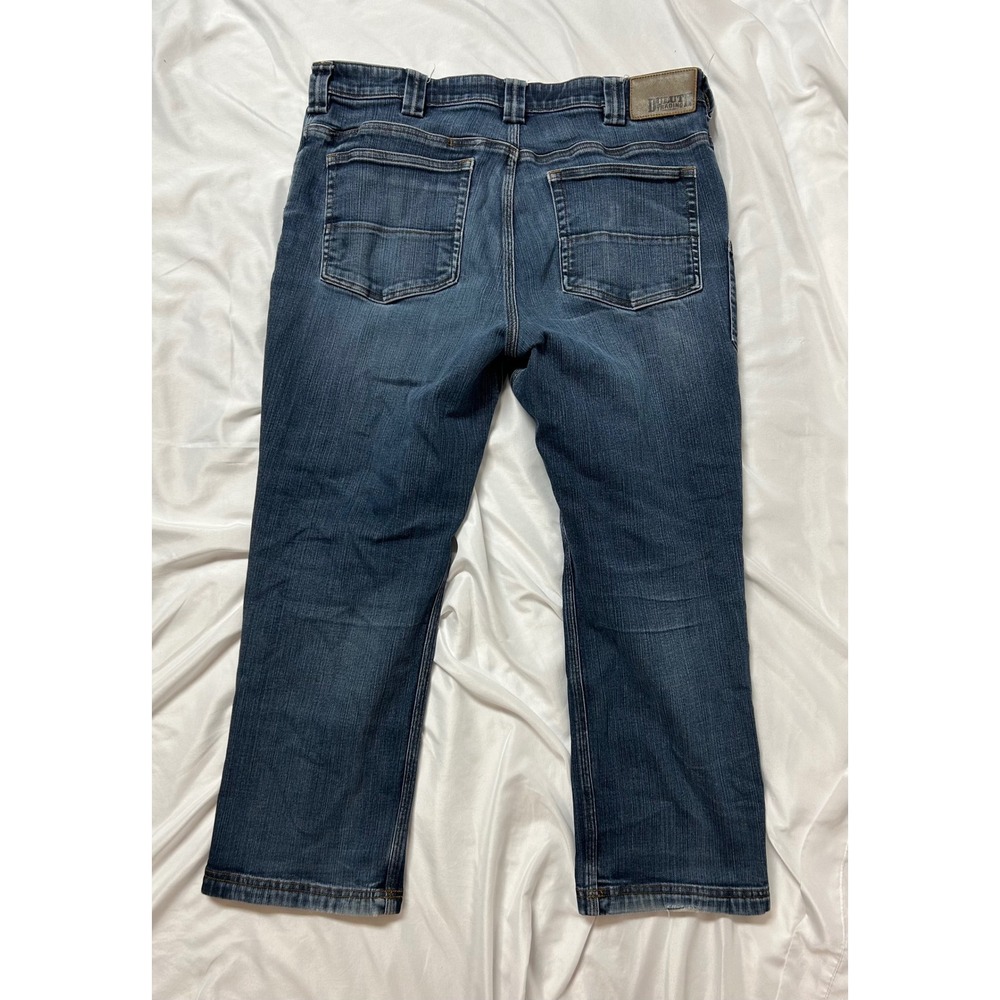 Duluth Trading Co Ballroom Double Flex Jeans Mens 36x28 Relaxed Fit Blue Denim - Picture 7 of 16